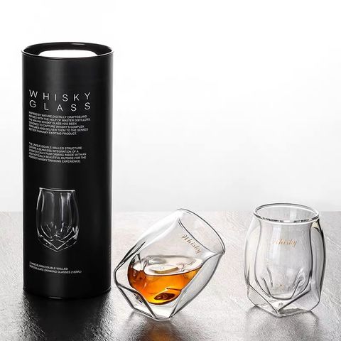 Buy Wholesale Hong Kong SAR Double Walled Whiskey Glass Cup,diamond Design  Whiskey Cup,  Hot Sell Whisky Gift Cup & Double Wall Cup Gift Cup  at USD 2.5