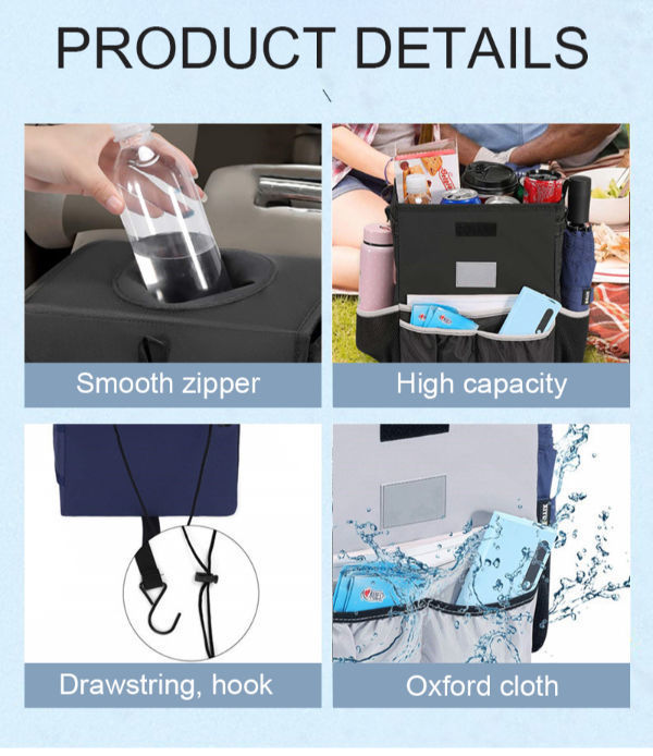 Buy Wholesale China Hanging Waterproof Foldable Car Travel Garbage Trash Bin With Lid & Car