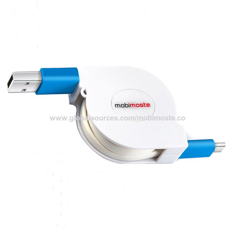 Buy China Wholesale Retractable Micro Usb To Usb2.0 A Cable, Micro B Usb  Cable With A Reel Designed Housing For Data Syncing And Power Charging. &  Micro Usb Cable