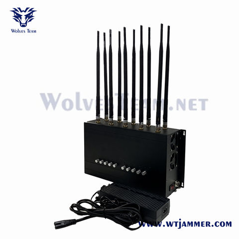 Brouilleur onde gsm portable 8 antennes bloqueur 2G 3G 4G 5G WiFi 2.4G 5.8G