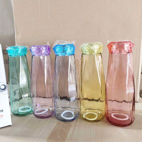 Buy Wholesale China 500ml 560ml Blue Clear Water Bottle Bpa Free Glass  Diamond Bottle & Clear Water Bottle at USD 0.45