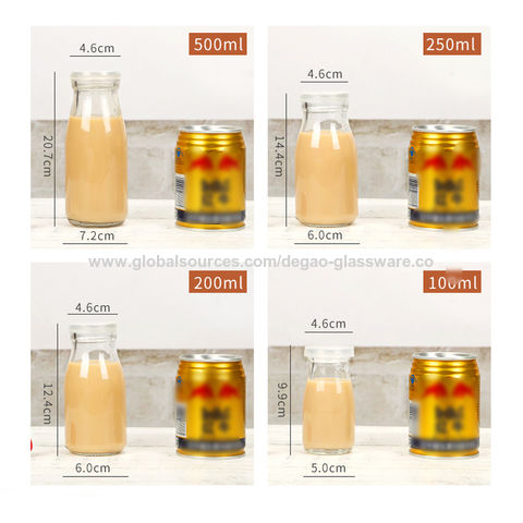 Buy Wholesale China 12oz Glass Juice Bottles 350ml Glass Milk Bottles With  Airtight Metal Lid And Straw Glass Drink Jars & Glass Jar Glass Cup at USD  0.62