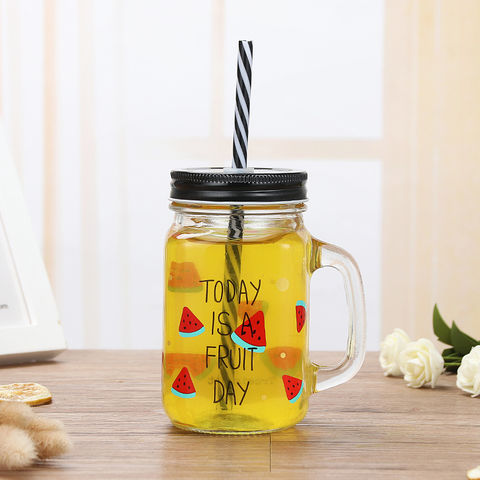 Wholesale 3 Glass Drinking Jars Ice Cold Drink with Straw Display Box -  China Drinking Jar with Straw and Glass Mason Jar Mugs price