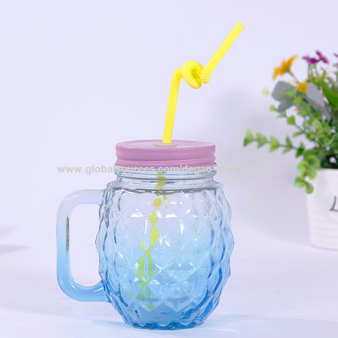 Glass Reusable Milk Bottles with Lid & Straw/ Water Bottle Container/ Set  of 4