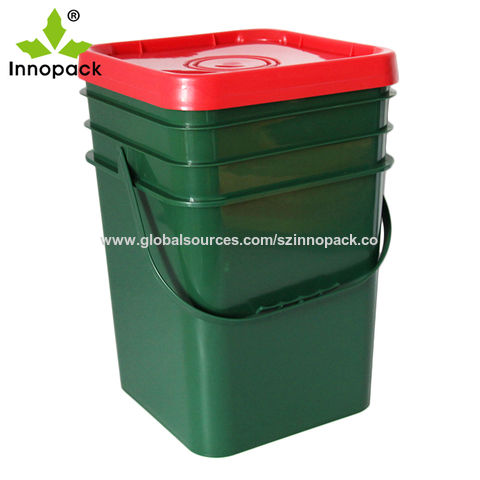 Cubo de metal 20 litros, verde