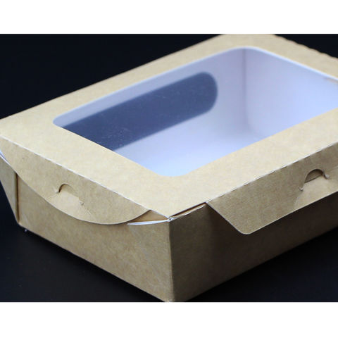 Wholesale biodegradable food container packaging salad box disposable kraft  paper lunch box