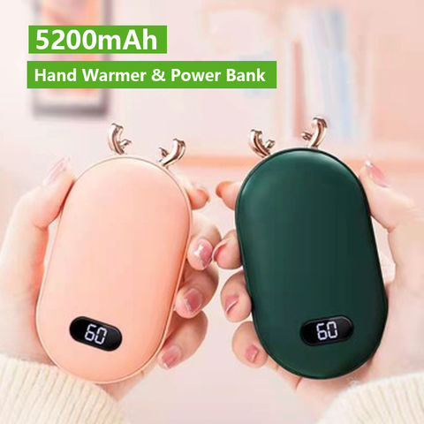 Calentadores de manos - Calentador de manos eléctrico lindo y compacto,  calentador de manos portátil recargable por USB, calentador de manos ligero  y