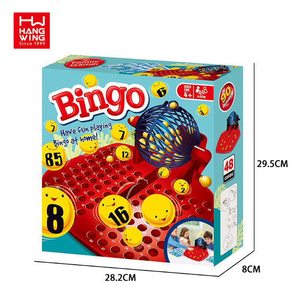 Jeu de Société Loto Bingo 90 numéros + 48 Cartons de Jeu Lotto + Boîte