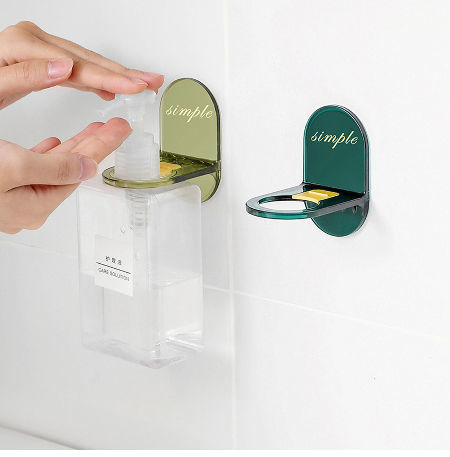 Shower Gel Bottle Holder Wall Mounted Shampoo Holder Liquid Soap ...