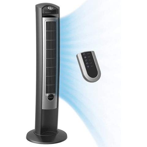 Ventilador de Torre 4 em 1 com 12 Velocidades, Oscilação 360