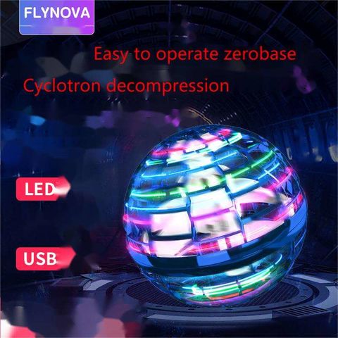 BOULE LUMINEUSE VOLANTE JOUET VOLANT FLYING SPINNER HOVER BALL MINI DRONE  LED