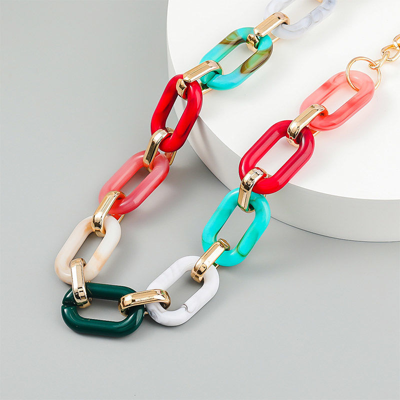 Buy Wholesale China Bohemian Luxury Colorful Long Chain Acrlic Resin