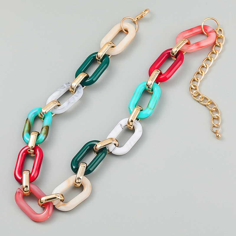 Buy Wholesale China Bohemian Luxury Colorful Long Chain Acrlic Resin