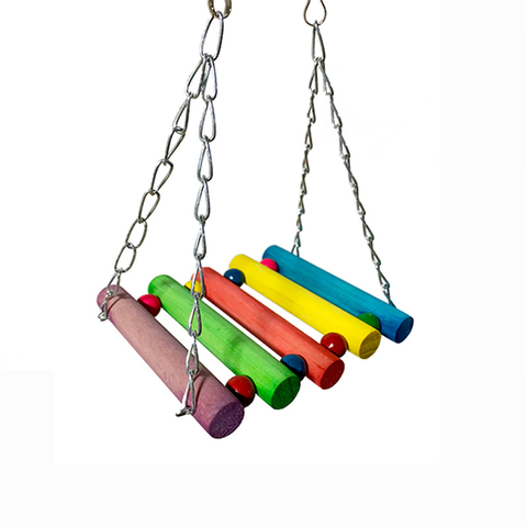 Juguete para Masticar Loros, Juego de 8 Piezas para Pájaros Pequeños y Medianos, Columpio de Tronco, Anillo, Cuerda con Campana, Juguetes para Aves