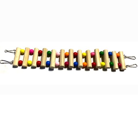 Juguete para Masticar Loros, Juego de 8 Piezas para Pájaros Pequeños y Medianos, Columpio de Tronco, Anillo, Cuerda con Campana, Juguetes para Aves