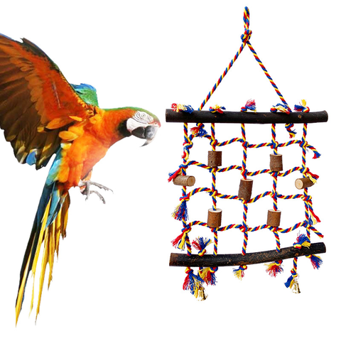 Buy Wholesale China 2022 New Product Bird Cage Toy Accessories Parrot Bird  Pet Colored Cotton Rope Climbing Net Swing Handing Bird Toy With Skin Log &  Bird Toy at USD 2.44