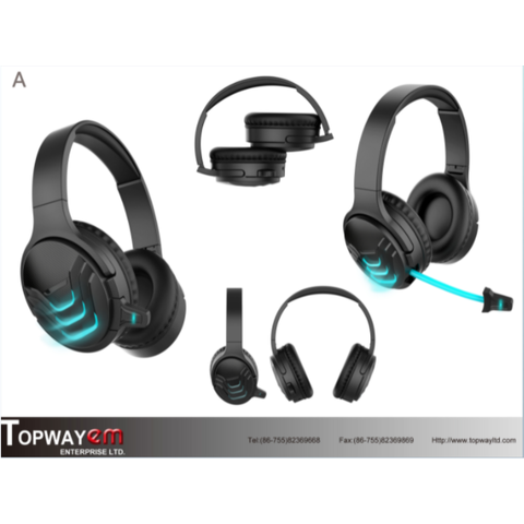 Bluetooth Über Ohr Blinkende Gaming Kopfhörer 21 BV02 Einstellbar Faltbarer Kopfhörer