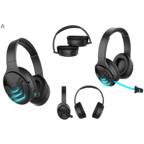 Bluetooth Über Ohr Blinkende Gaming Kopfhörer 21 BV02 Einstellbar Faltbarer Kopfhörer