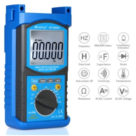 Multimètre Numérique avec Écran LCD de Haute Qualité - Mesure de Tension,  Courant, Résistance, Continuité, et Plus 