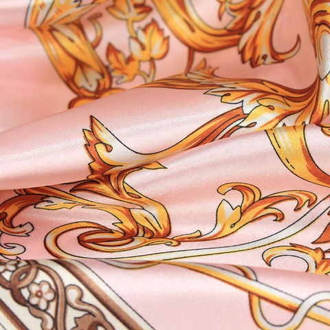 1pc Ladies' Printed Cashew Flower Pattern Imitated Silk Scarf