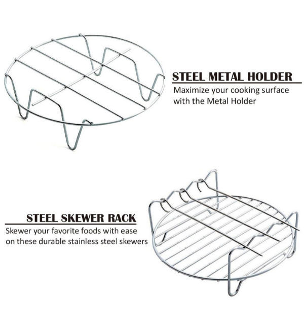 Buy Wholesale China 5 Pieces 6/7/8 Inch Kebab Skewer Rack Pizza Pan Air