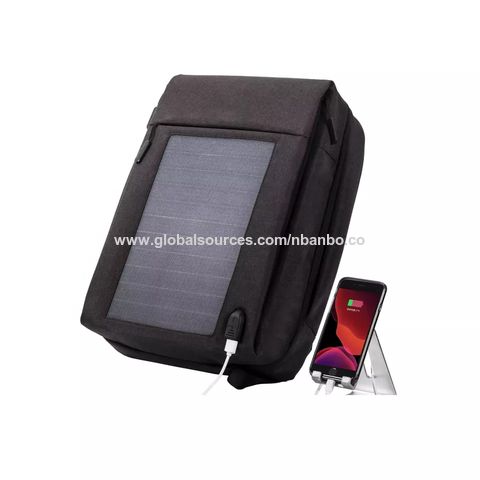 Mochila impermeable para portátil con panel solar y cargador solar USB OEM - Bolso de ordenador