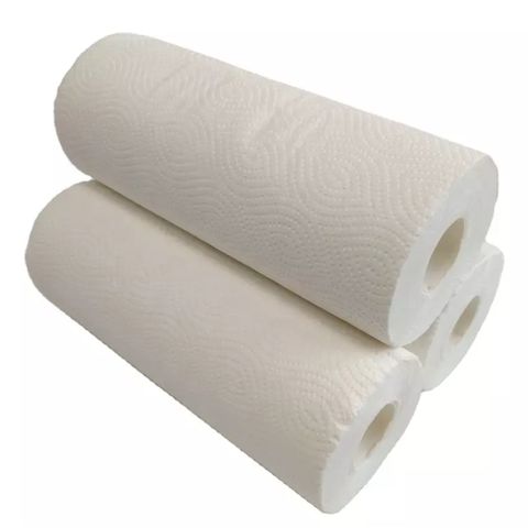 Papel de cocina blanco natural, rollo de papel, papel de limpieza de aceite, papel de cocina