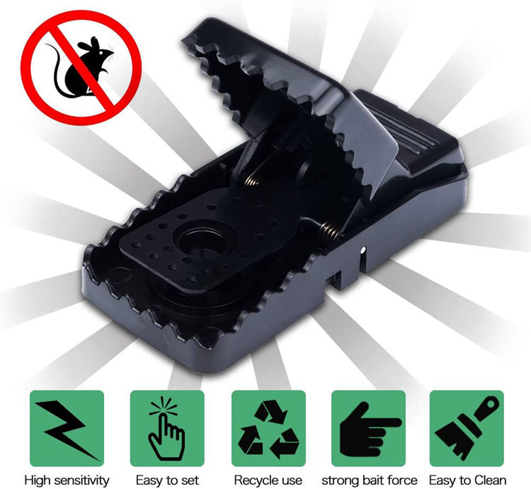 Buy Wholesale China  Best Seller Home Automatic Catcher Snap Device  Reusable Abs Black Plastic Mice Rat Mouse Traps & Mouse Trap at USD 0.45