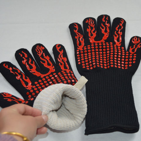 1 paire de gants de cuisson résistants à la chaleur, gants antidérapants en  silicone et en coton Gants de cuisson extra longs pour la cuisson, le  grillage, la cuisson