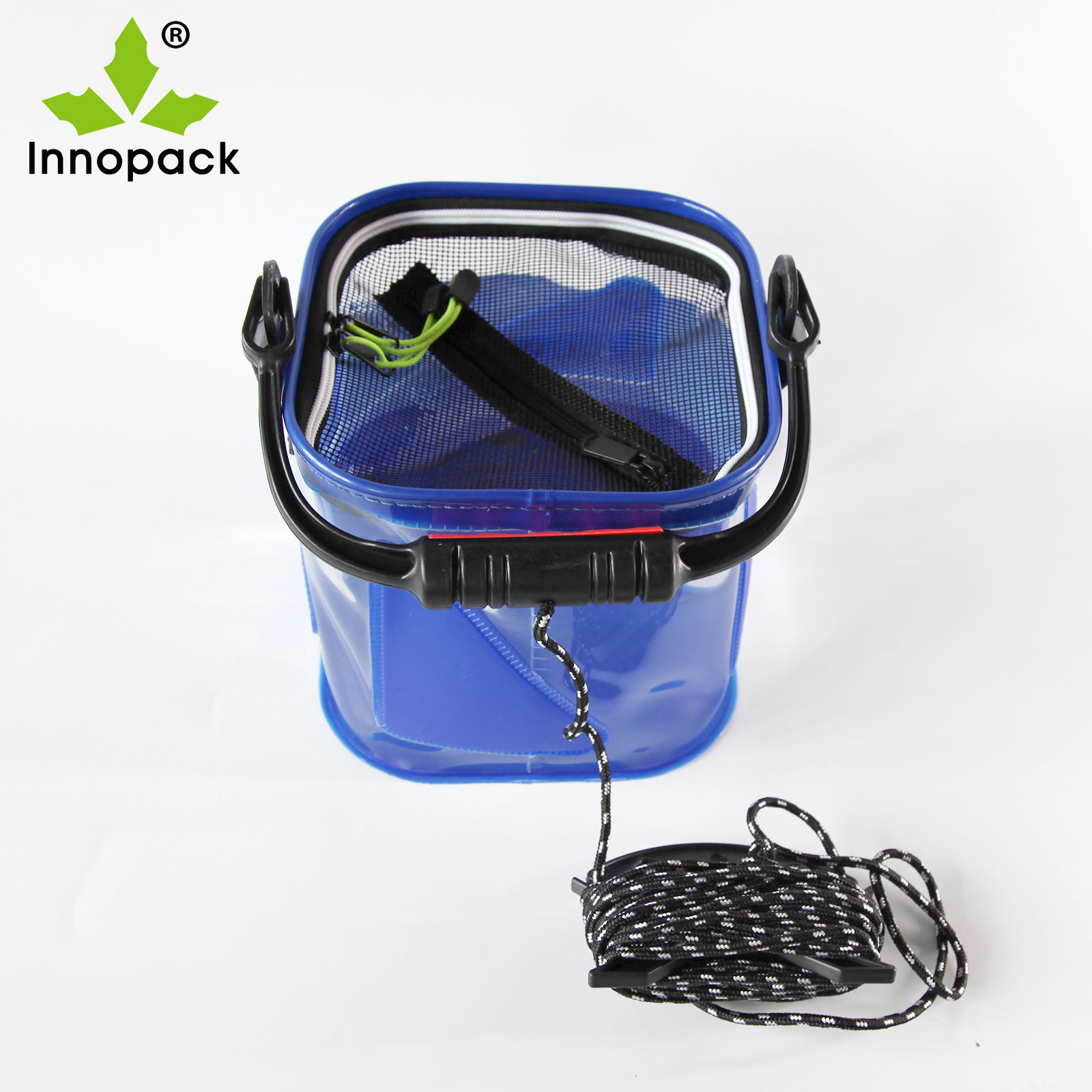 Buy China Wholesale Transparent Blue Thickened Folding Rope Handle Bucket  Small Portable Wear-resistant Live Fish Bucket & Eva Fishing Bucket $8.6