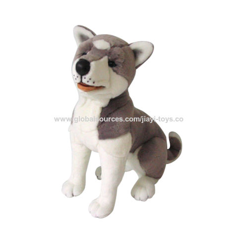 Precio de fábrica realista sentado juguetes de peluche perro de peluche alemán Shepher
