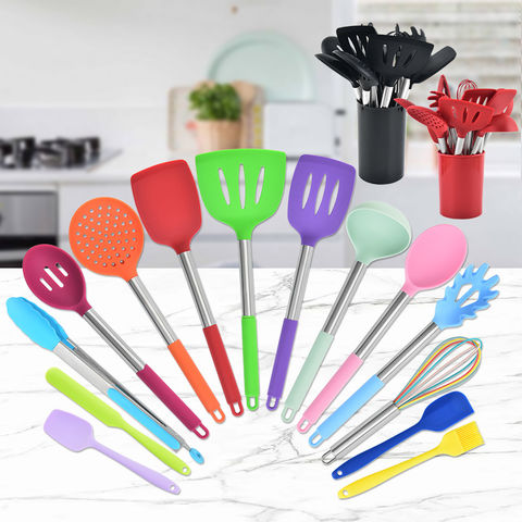 Silicone Spatula - 500f Heat Resistant Seamless Rubber Spatulas