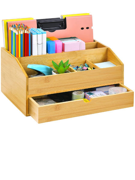 Desktop Stationery Storage Box Pen Pencil Holder Student Desk Organizer  Japanese Acrylic Dustproof Drawer Hand Account Rack