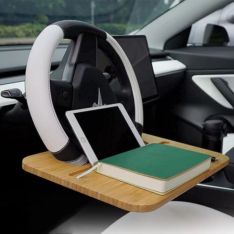 volant de voiture ordinateur portable plateau pour tesla modèle 3/y  accessoires volant alimentaire bureau portable table de bureau