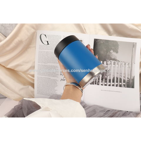 12oz Sublimation Stemless Wine Coffee Travel Tumbler Stainless Steel Wine  Glasses Double Wall Beach Tumbler with