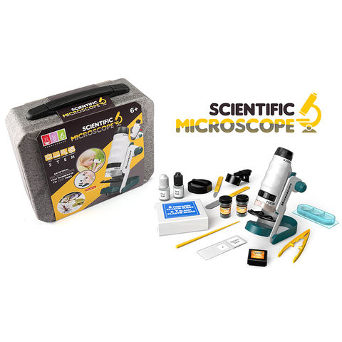 Kid Science Experiment Pocket Microscope Toy Kit 60-120x