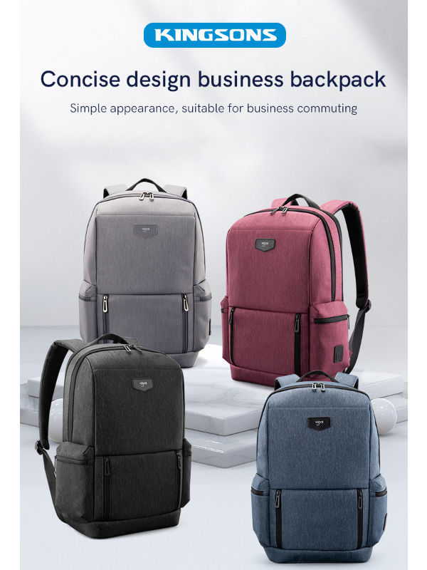 Kingsons Brand Backpack Laptop Bag 15.6 Inch Notebook Man Lady