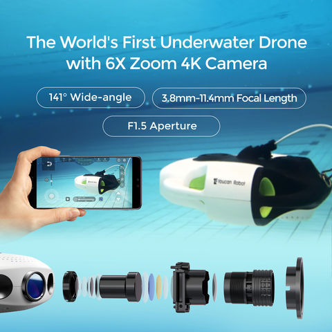 BW Space Pro 4K Zoom Underwater ROV Drone With UHD Camera 150M R 並行輸入品 BW Space Pro 4K Zoom Underwater Drone - Robotic Gizmos