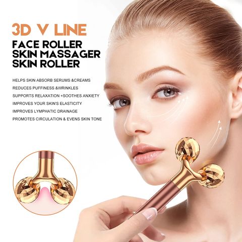 Rodillo Facial Masajeador 3d Facial Cuidado Diario Masajeador