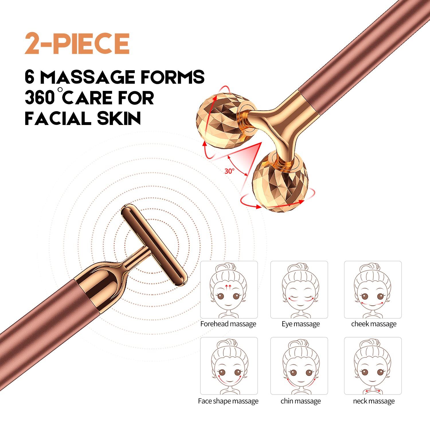 Buy Wholesale China 2 In 1 Beauty Bar 24k Golden Pulse Facial Face Massager Face Beauty Roller