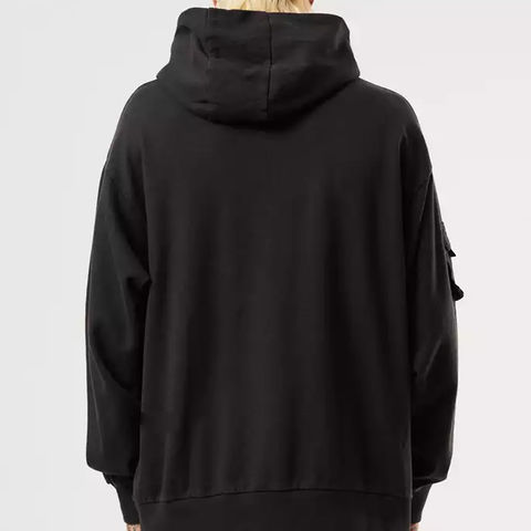 Plain Black Pullover Hoodies  Black Cotton Pullover Hoodie