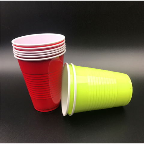 Wholesale Disposable Plastic PS Cups 450ml Red Solo Party Cups Beer Pong  Cups - China Disposable Party Shot Cups and Double Color Party Cups price