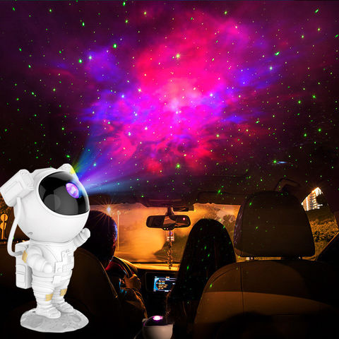 Compre Astronauta Sky Proyector Luz De La Noche Del Ambiente Láser Cielo  Usb Plug-in Lámpara De Mesa Astronauta Luz De Proyección y Proyector  Estrella Led de China por 16.29 USD
