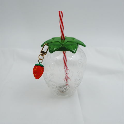 New style PET 500ml plastic pineapple juice bottle with straw for party