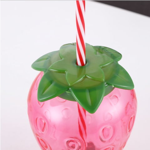 New style PET 500ml plastic pineapple juice bottle with straw for party