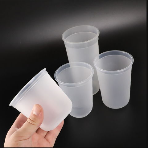 16oz 500ml Solid Yellow Disposable Plastic PS Drinking Cup