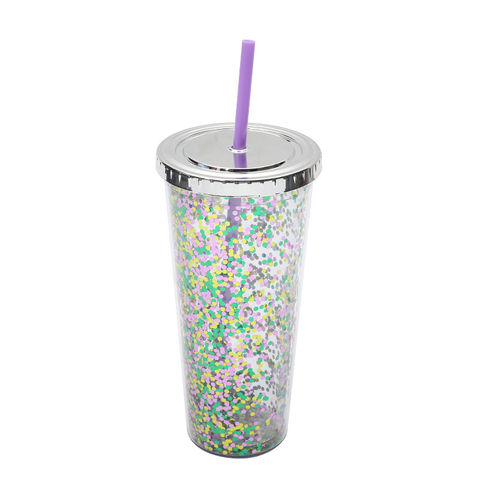 Buy Wholesale China Double Layer Plastic Goblet Cocktail Cup Champagne Cup  Gel Ice Freezer Mug With Lid And Straw & Double Wall Water Bottle Plastic  Goblet Mug Cup at USD 1