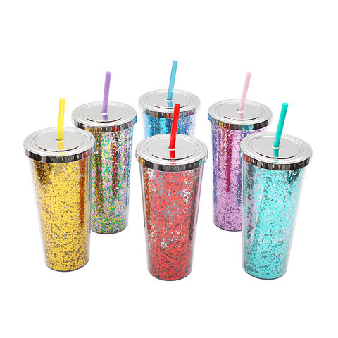 Buy Wholesale China Double Layer Plastic Goblet Cocktail Cup Champagne Cup  Gel Ice Freezer Mug With Lid And Straw & Double Wall Water Bottle Plastic  Goblet Mug Cup at USD 1