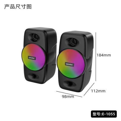 Haut-parleurs d'Ordinateur Portable Mini Haut-Parleur de Bureau Alimenté  par USB Système de Sonorisation Bass Câblé Petit Haut-Parleur 