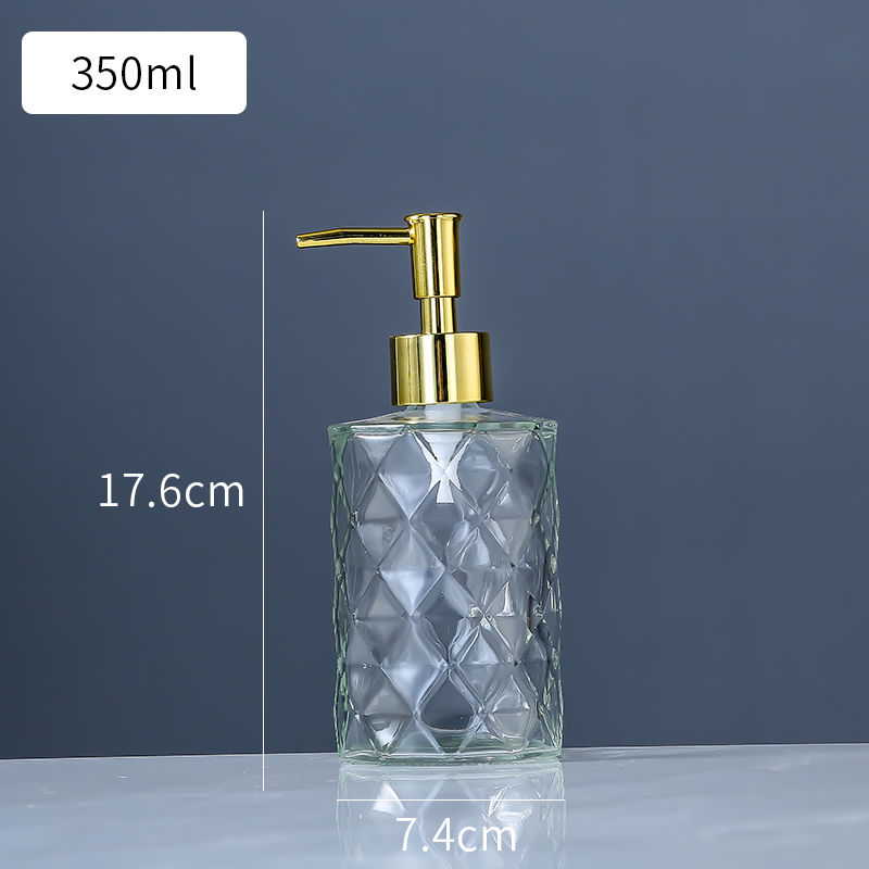 Dispensador De Jabon Liquido Con Botella De Vidrio Matizada